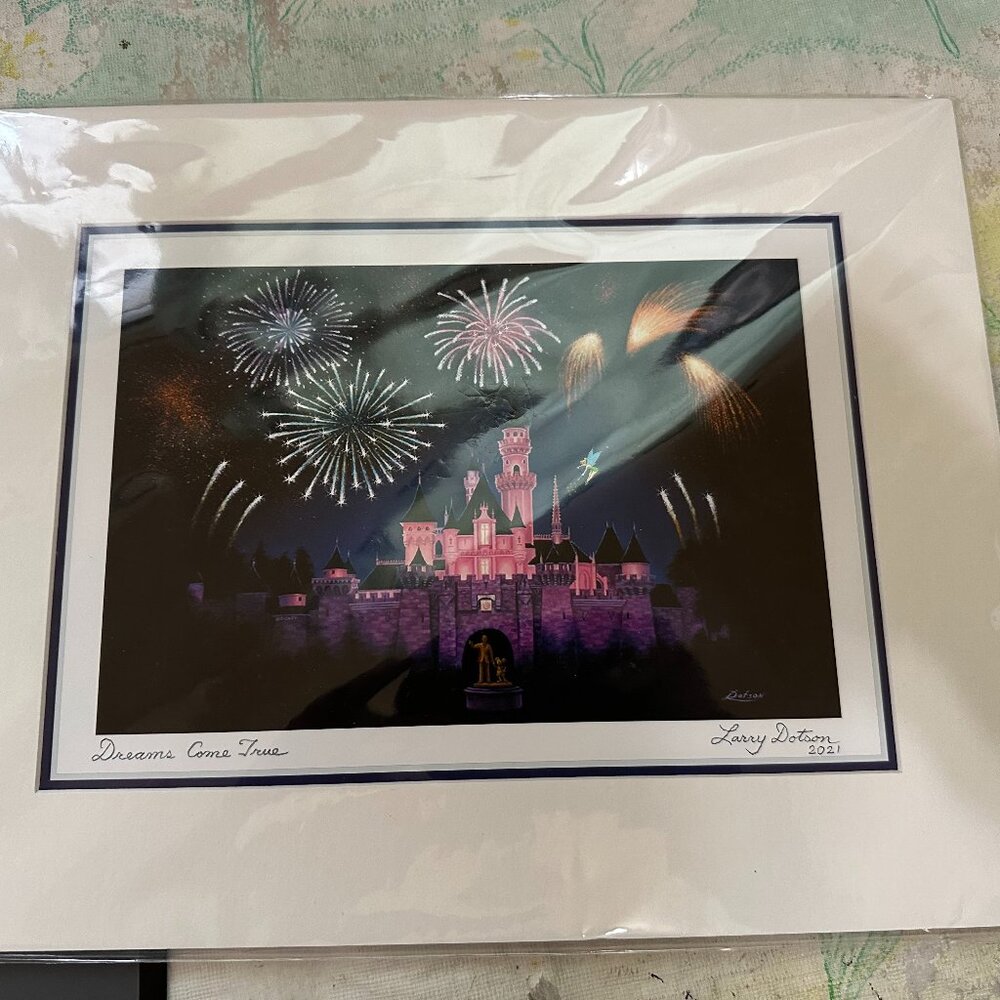 Larry Dotson Dreams Come True Print 2021 Vacation Memories 10 X 8 Sleeping Beau - Picture 1 of 6
